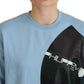 Philippe Model Elegant Light Blue Cotton Pullover Sweater