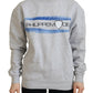 Philippe Model Elegant Gray Printed Cotton Sweater