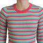 Dolce & Gabbana Elegant Striped Silk Crewneck Pullover