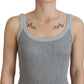 Dolce & Gabbana Gray Cotton Modal Canotta Tank Top T-shirt