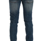 Frankie Morello Svelte Italian Denim - Slim Fit Blue Jeans