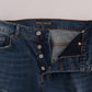 Frankie Morello Svelte Italian Denim - Slim Fit Blue Jeans