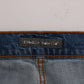 Frankie Morello Svelte Italian Denim - Slim Fit Blue Jeans