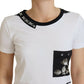 Dolce & Gabbana Chic Monochrome 'Here and Now' Cotton Tee