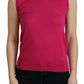 Dolce & Gabbana Chic Pink Silk Sleeveless Tank Top Vest