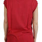 Dolce & Gabbana Elegant Red Sleeveless Cotton Tank Top