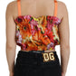 Dolce & Gabbana Floral Elegance Sleeveless Cropped Top