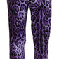 Dolce & Gabbana Elegant High Waist Straight Purple Pants