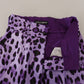 Dolce & Gabbana Elegant High Waist Straight Purple Pants