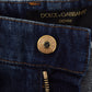 Dolce & Gabbana Embellished Straight Leg Designer Jeans