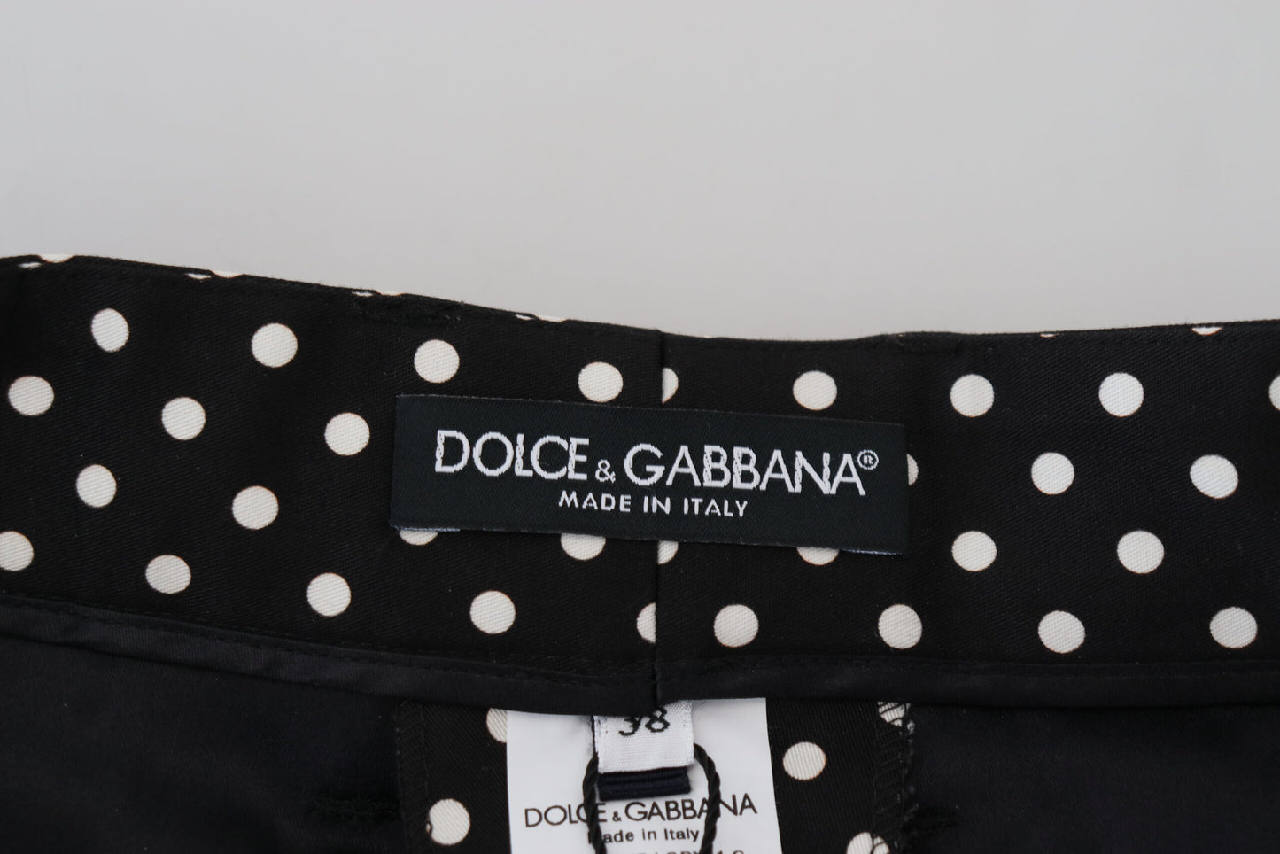 Dolce & Gabbana Elegant High-Waist Polka Dot Pants