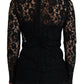 Dolce & Gabbana Elegant Floral Lace Long Sleeve Top