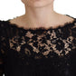 Dolce & Gabbana Elegant Floral Lace Long Sleeve Top