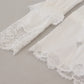 Dolce & Gabbana Elegant White Lace Trim Cotton Blouse