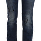 John Galliano Chic Blue Gazette Skinny Denim