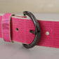 John Galliano Elegant Pink Leather Fashion Belt