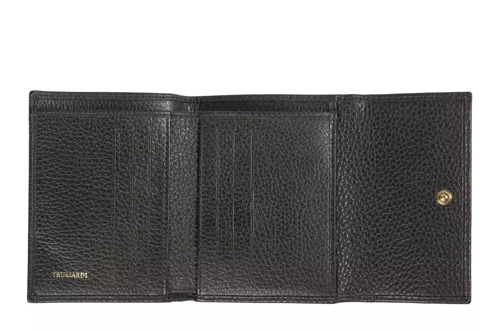 Trussardi Black Leather Women Wallet