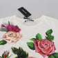 Dolce & Gabbana Elegant Multicolor Rose Print Cotton Tee