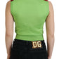 Dolce & Gabbana Elegant Silk Casual Top Red Green