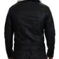 Dolce & Gabbana Elegant Black Leather Bomber Jacket