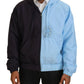 Dolce & Gabbana Elegant Hooded Blue Jacket - Full Zipper Closure