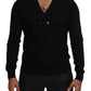 Dolce & Gabbana Black Cashmere Button Down Cardigan Sweater