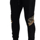 Dolce & Gabbana Black Polyester Skinny Jogger Men Pants