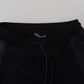 Dolce & Gabbana Black Polyester Skinny Jogger Men Pants