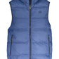 La Martina Sleek Sleeveless Blue Jacket with Embroidery Detail