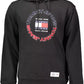 Tommy Hilfiger Elegant Black Cotton Hoodie with Embroidered Detail