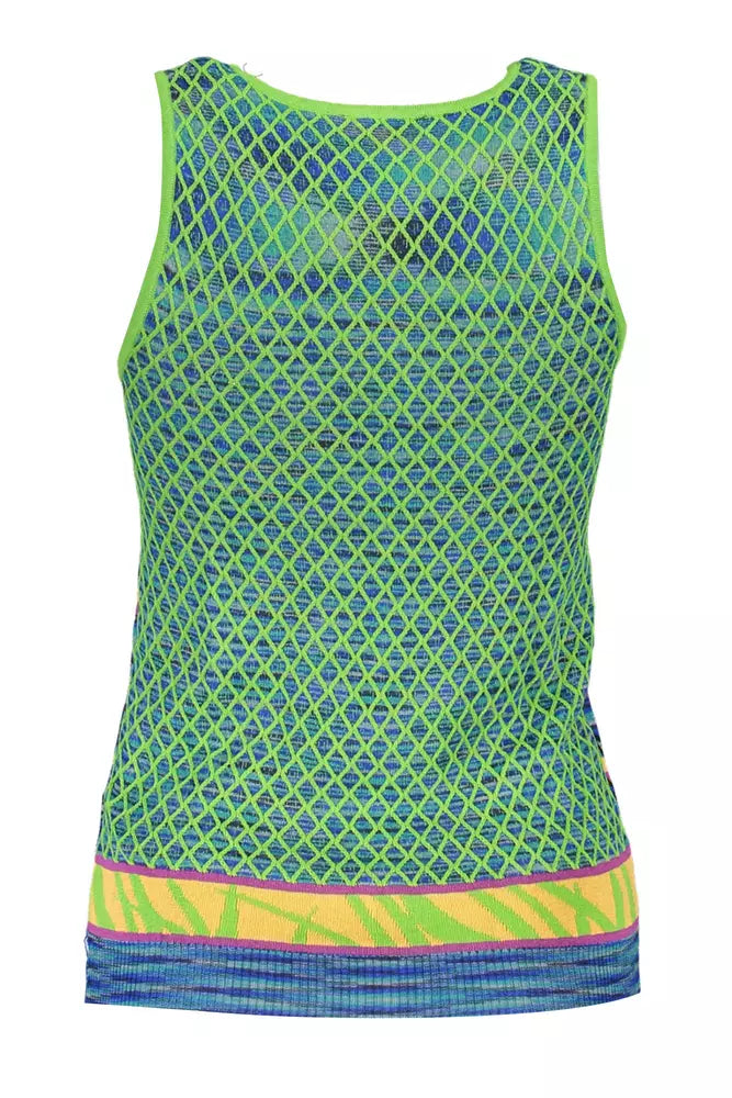 Desigual Chic Contrasting Green Tank Top