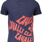 Cavalli Class Blue Cotton Men Polo Shirt