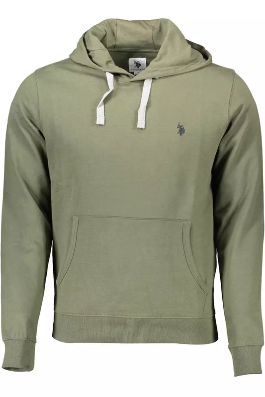 U.S. POLO ASSN. Elegant Green Hooded Sweatshirt With Logo