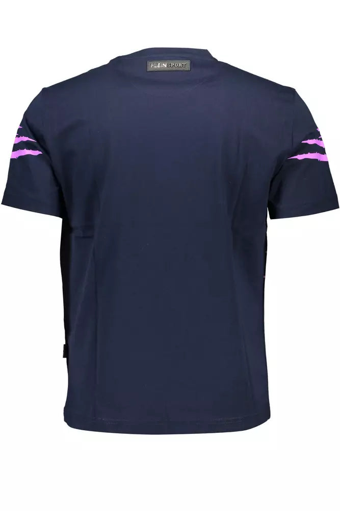 Plein Sport Blue Cotton Men T-Shirt