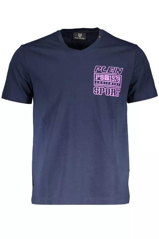 Plein Sport Blue Cotton Men T-Shirt