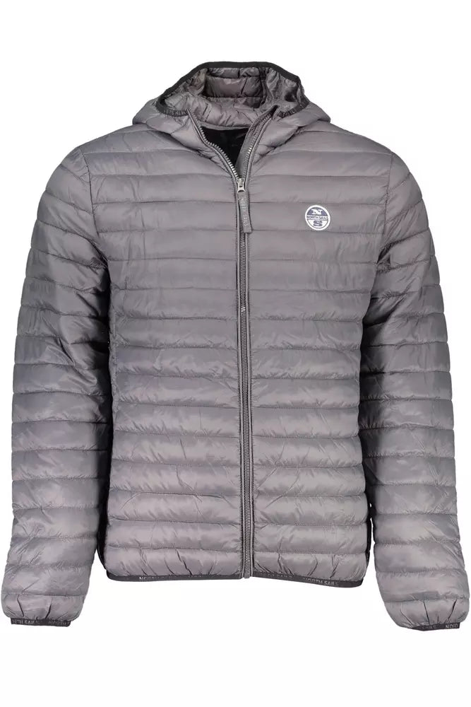 North Sails Sleek Hooded Polyamide Jacket in Gray