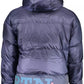 La Martina Elegant Blue Feather-Down Hooded Jacket