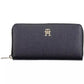 Tommy Hilfiger Elegant Blue Polyethylene Wallet with Logo Detail