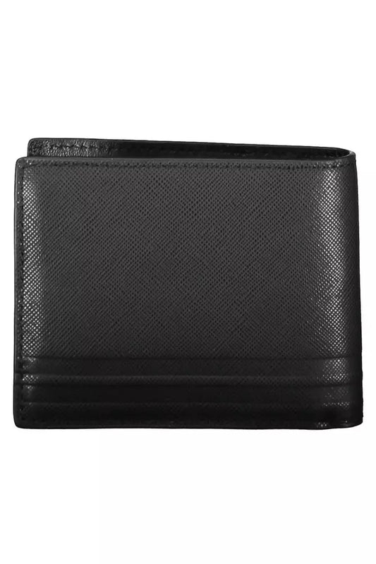 Tommy Hilfiger Elegant Black Leather Bifold Wallet