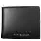 Tommy Hilfiger Elegant Black Leather Wallet with Logo Detail