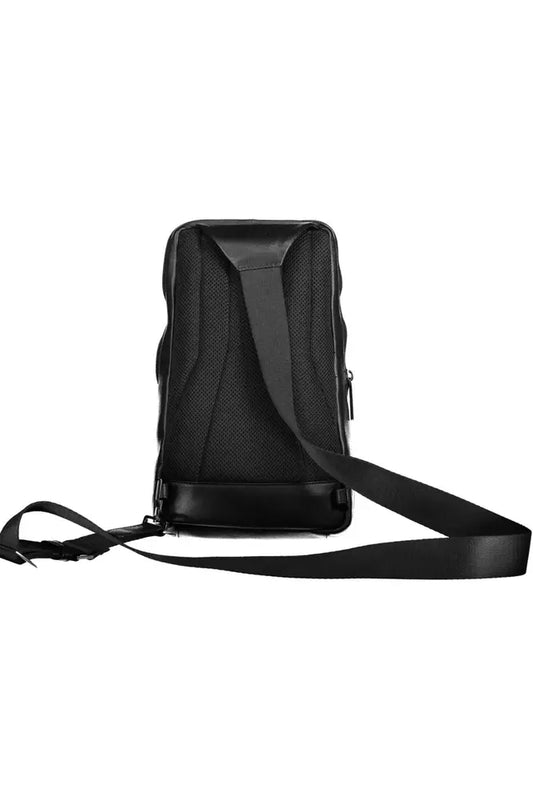 Piquadro Black Leather Men Shoulder Bag