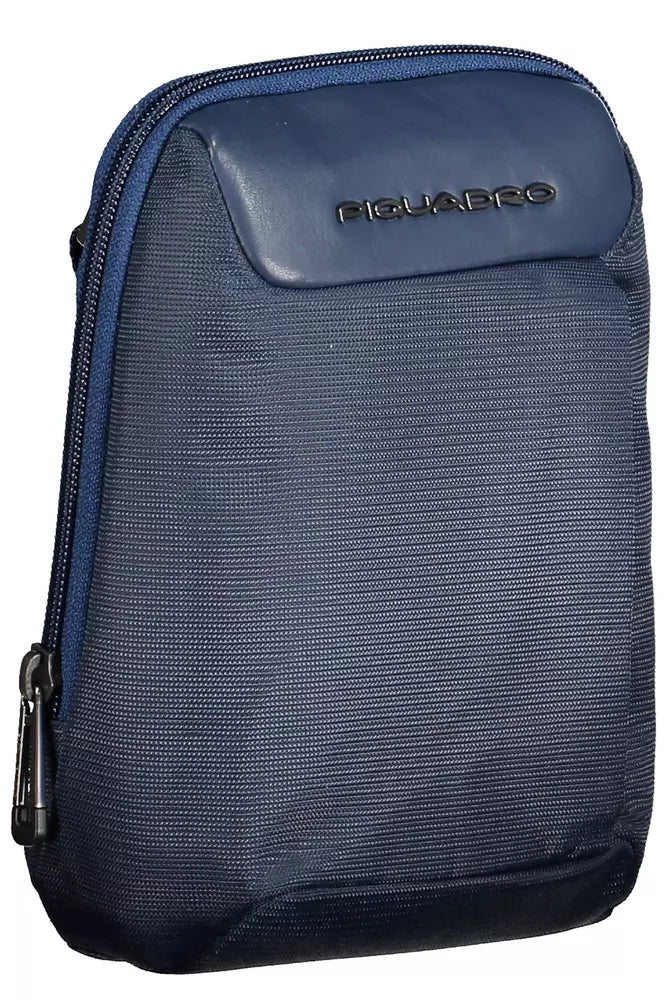 Piquadro Blue Recycled Men Shoulder Bag