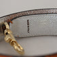 Dolce & Gabbana Chic Orange Leather Bag Strap with Gold-Tone Clasps