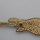 Dolce & Gabbana Gold Sequined Guitar Pin Brooch