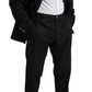 Dolce & Gabbana Elegant Black Virgin Wool Martini Suit