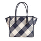 Kate Spade Ella Gingham Blazer Blue Oversized Woven Shoulder Tote Bag Purse