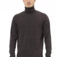 Alpha Studio Brown Cotton Men Sweater