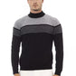 Alpha Studio Black Viscose Men Sweater