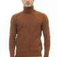 Alpha Studio Brown Alpaca Men Sweater