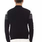 Alpha Studio Black Viscose Men Sweater